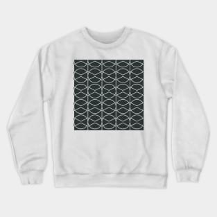 Mid-Century Modern Pattern - Black Background Crewneck Sweatshirt